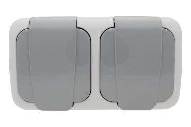 Dual power socket IP44 