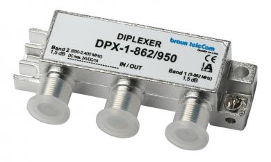 Diplexfilter DPX-1-862/950 5 - 862 & 950 - 2.400 MHz