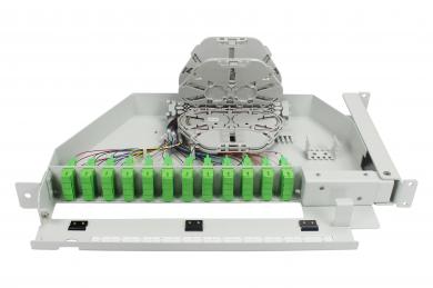 WAVEPACE® Spleiß/Patch System-Panel, 48 x SC/APC, Heat-Shrink 48 x SC/APC