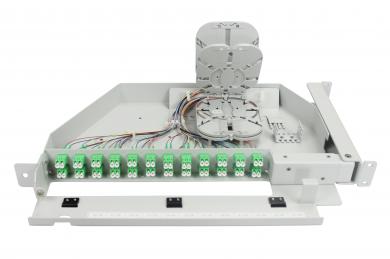 WAVEPACE® Spleiß/Patch System-Panel, 48 x LC/APC, Heat-Shrink 48 x LC/APC