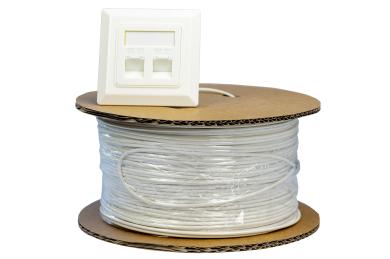 Glasfaseranschlussdose FWO-CS, LC/APC, mit Inhouse-Verlegekabel 